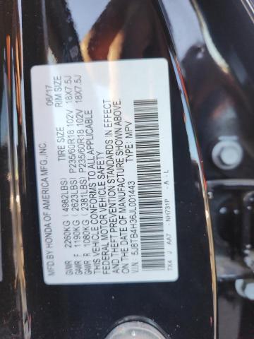 5J8TB4H36JL001443 - 2018 ACURA RDX أسود صورة 13