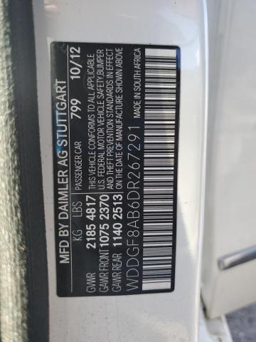 WDDGF8AB6DR267291 - 2013 MERCEDES-BENZ C 300 4MATIC WHITE photo 12