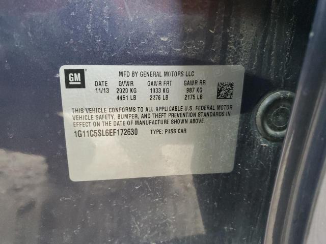 1G11C5SL6EF172630 - 2014 CHEVROLET MALIBU 1LT BLUE photo 12