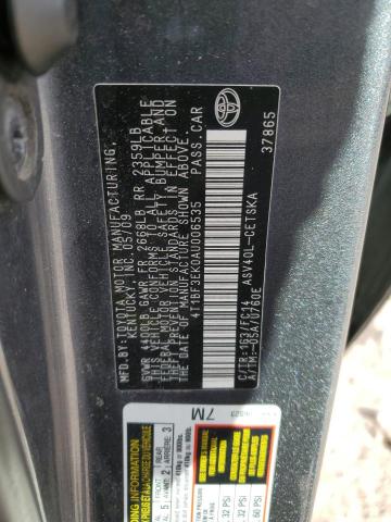 4T1BF3EK0AU006535 - 2010 TOYOTA CAMRY BASE GRAY photo 12