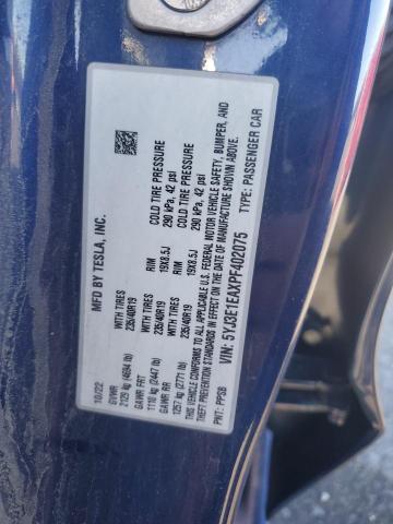 5YJ3E1EAXPF402075 - 2023 TESLA MODEL 3 ლურჯი ფოტო 12