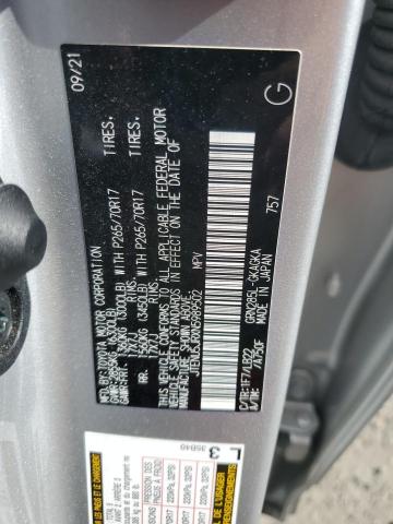 JTENU5JRXN5989502 - 2022 TOYOTA 4RUNNER SR5/SR5 PREMIUM Plata foto 12