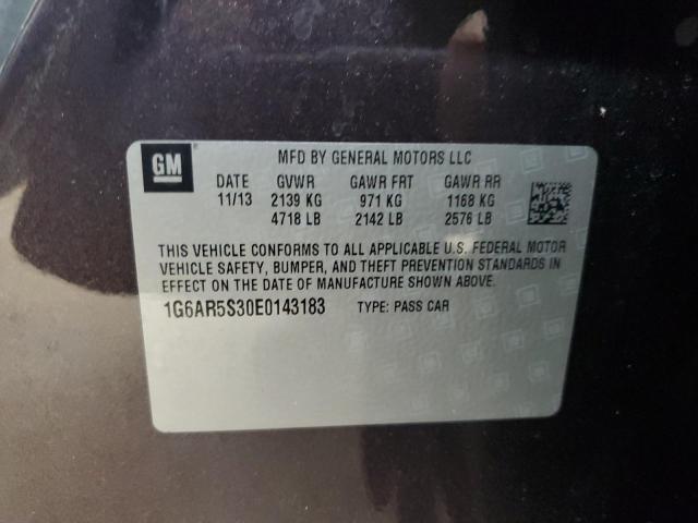 1G6AR5S30E0143183 - 2014 CADILLAC CTS LUXURY COLLECTION GRAY photo 12