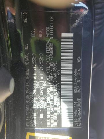 5TDKZRFH3JS547052 - 2018 TOYOTA HIGHLANDER SE Czarny zdjęcie 13