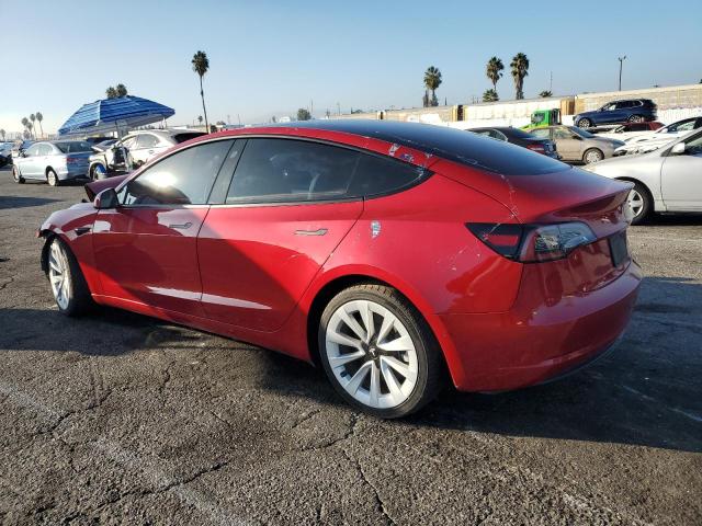 5YJ3E1EB7NF296934 - 2022 TESLA MODEL 3 RED photo 2