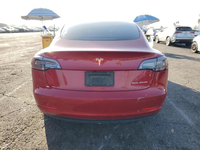 5YJ3E1EB7NF296934 - 2022 TESLA MODEL 3 RED photo 6