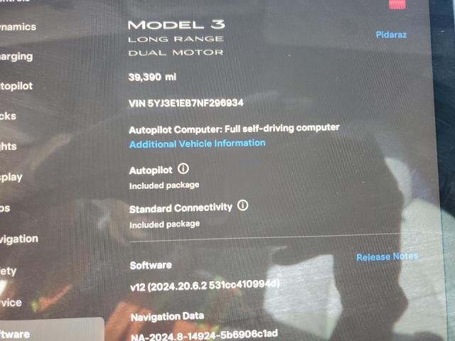 5YJ3E1EB7NF296934 - 2022 TESLA MODEL 3 RED photo 9