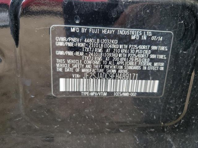 JF2SJADC9FH489171 - 2015 SUBARU FORESTER 2.5I PREMIUM შავი ფოტო 14