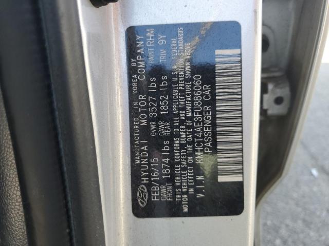 KMHCT4AE3FU886060 - 2015 HYUNDAI ACCENT GLS SILVER photo 12