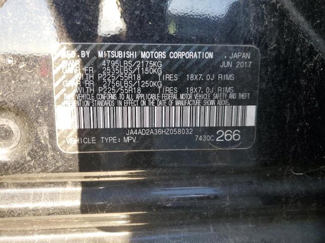 JA4AD2A36HZ058032 - 2017 MITSUBISHI OUTLANDER ES BLACK photo 13