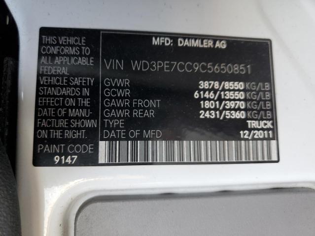 WD3PE7CC9C5650851 - 2012 MERCEDES-BENZ SPRINTER 2500 WHITE photo 14