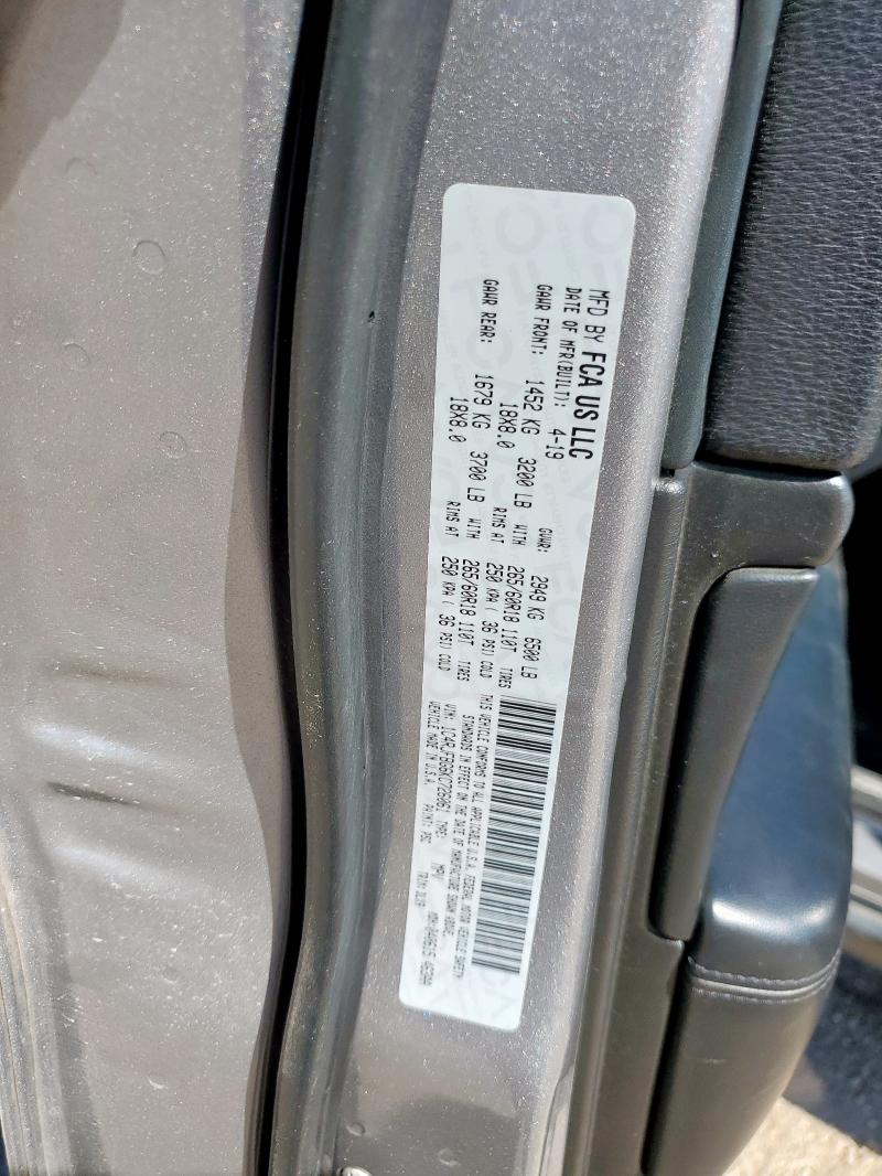 1C4RJFBG6KC726061 - 2019 JEEP GRAND CHER LIMITED ვერცხლისფერი ფოტო 13