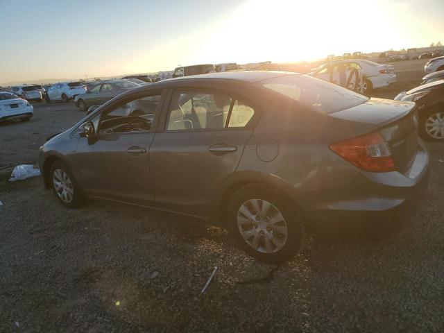 2HGFB2F56CH600574 - 2012 HONDA CIVIC LX GRAY photo 2