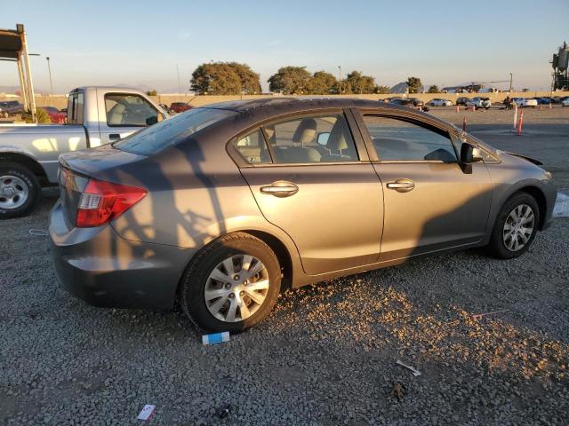 2HGFB2F56CH600574 - 2012 HONDA CIVIC LX GRAY photo 3