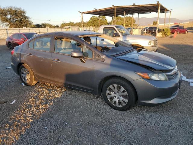 2HGFB2F56CH600574 - 2012 HONDA CIVIC LX GRAY photo 4