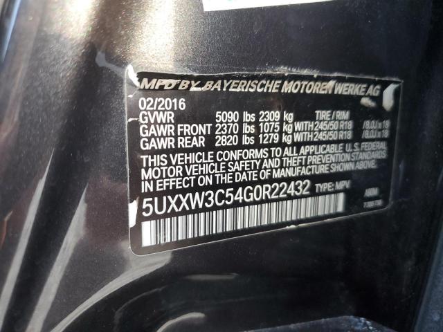 5UXXW3C54G0R22432 - 2016 BMW X4 XDRIVE28I GRAY photo 13