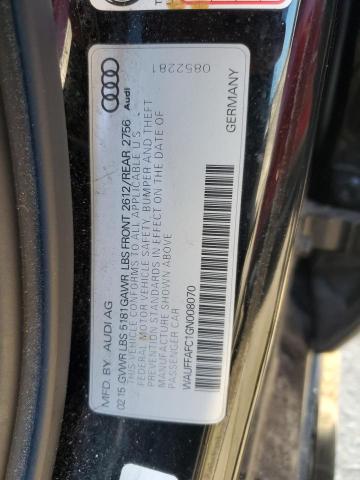 WAUFFAFC1GN008070 - 2016 AUDI A6 PREMIUM BLACK photo 12