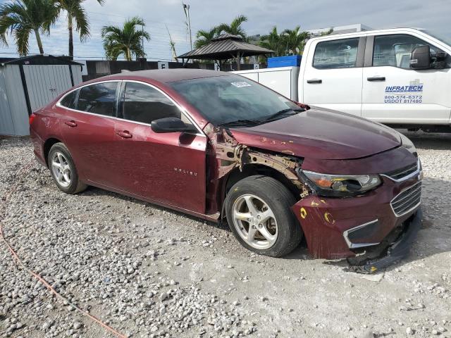 1G1ZB5STXGF321372 - 2016 CHEVROLET MALIBU LS BURGUNDY photo 4