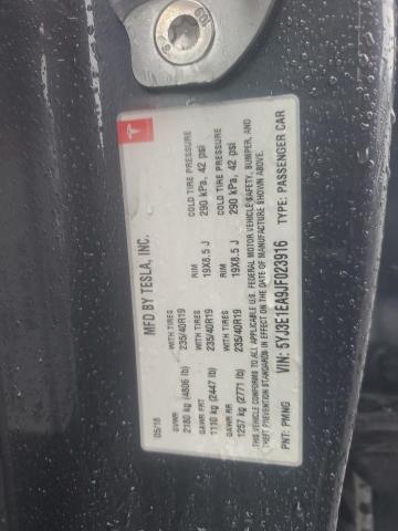 5YJ3E1EA9JF023916 - 2018 TESLA MODEL 3 Grafitowy zdjęcie 12