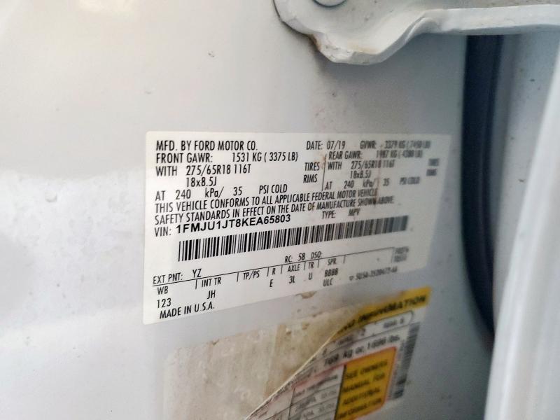 1FMJU1JT8KEA65803 - 2019 FORD EXPEDITION XLT Ağ foto 13