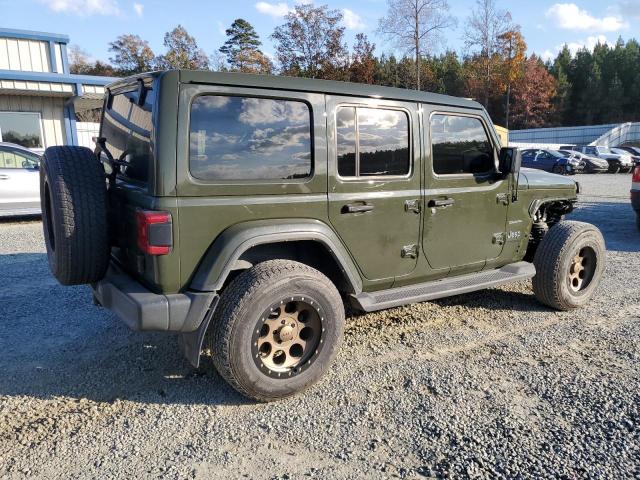 1C4HJXEG8NW244532 - 2022 JEEP WRANGLER U SAHARA GREEN photo 3