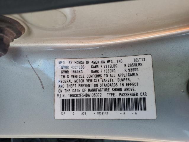 1HGCR2F54DA135372 - 2013 HONDA ACCORD SPORT ბეჟი ფოტო 13