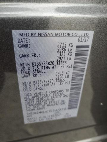 5N1DR2MM1HC654978 - 2017 NISSAN PATHFINDER S GRAY photo 13