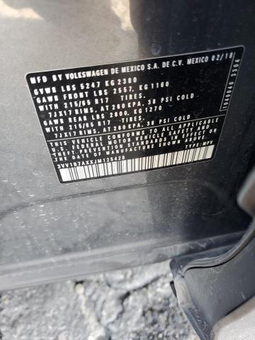 3VV1B7AXXJM125428 - 2018 VOLKSWAGEN TIGUAN S 灰色 照片 13