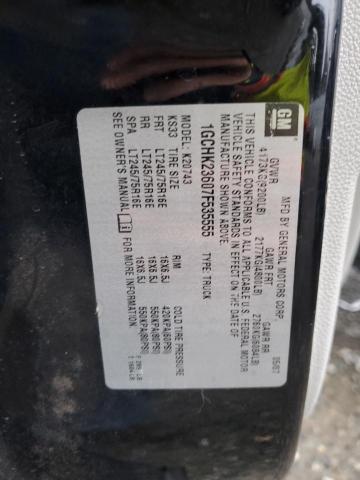 1GCHK23607F535555 - 2007 CHEVROLET SILVERADO K2500 HEAVY DUTY BLACK photo 12