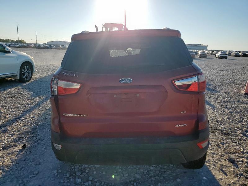 MAJ6S3GL0LC393013 - 2020 FORD ECOSPORT SE Червоний фото 6