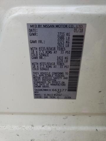 5N1DR2MM4JC663177 - 2018 NISSAN PATHFINDER S WHITE photo 13