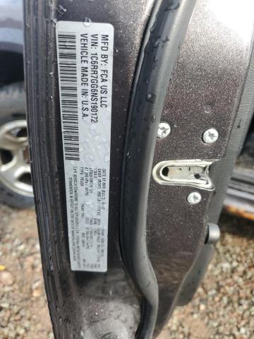 1C6RR7GG6NS190172 - 2022 RAM 1500 CLASS SLT 灰色 照片 12