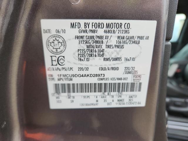 1FMCU9DG4AKD28973 - 2010 FORD ESCAPE XLT 灰色 照片 13