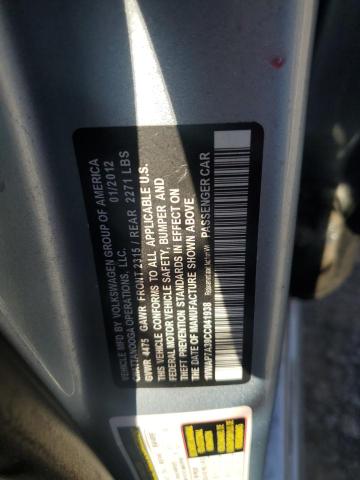 1VWAP7A39CC041938 - 2012 VOLKSWAGEN PASSAT S Көк фото 12