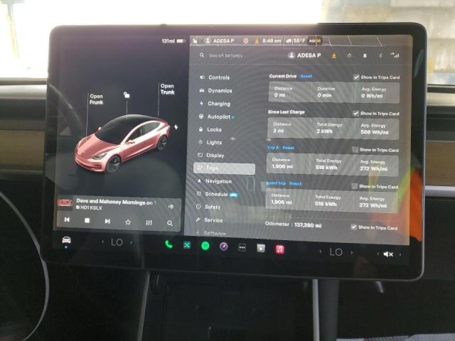 5YJ3E1EAXLF631396 - 2020 TESLA MODEL 3 红色 照片 8