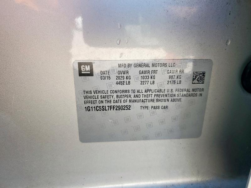 1G11C5SL7FF290252 - 2015 CHEVROLET MALIBU 1LT BEIGE photo 13
