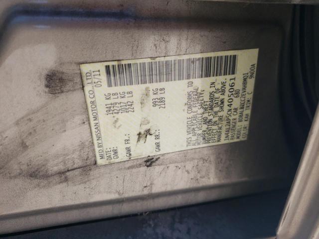 1N4AL2AP5CN405061 - 2012 NISSAN ALTIMA BASE BEIGE photo 12