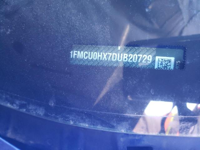 1FMCU0HX7DUB20729 - 2013 FORD ESCAPE SEL BLUE photo 13