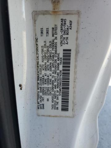 5TEWN72N82Z074296 - 2002 TOYOTA TACOMA XTRACAB WHITE photo 12