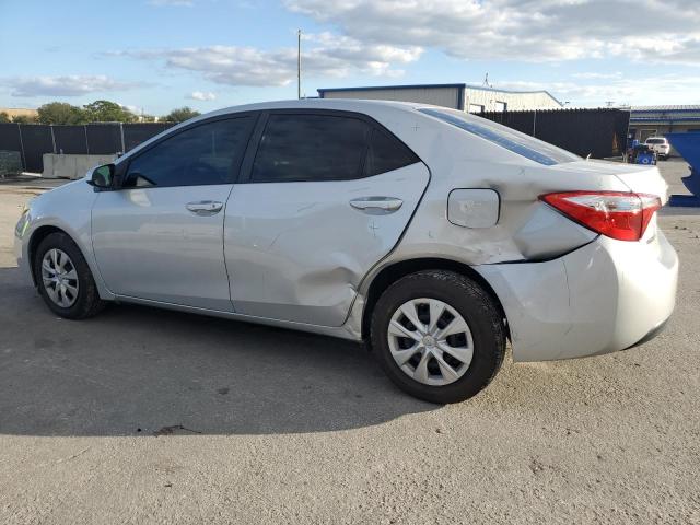 2T1BURHE5FC381344 - 2015 TOYOTA COROLLA L SILVER photo 2