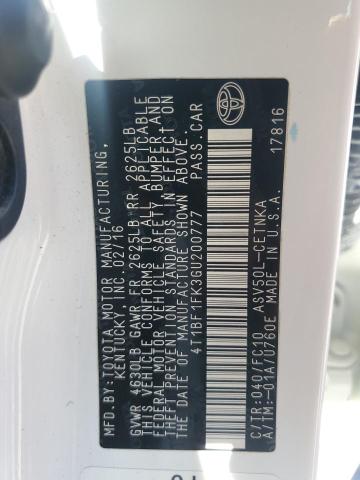 4T1BF1FK3GU200777 - 2016 TOYOTA CAMRY LE WHITE photo 12