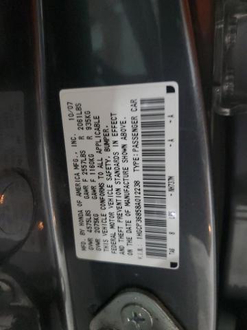 1HGCP36858A012238 - 2008 HONDA ACCORD EXL GRAY photo 12