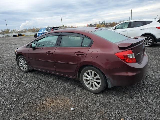 2HGFB2F90CH006890 - 2012 HONDA CIVIC EXL BURGUNDY photo 2