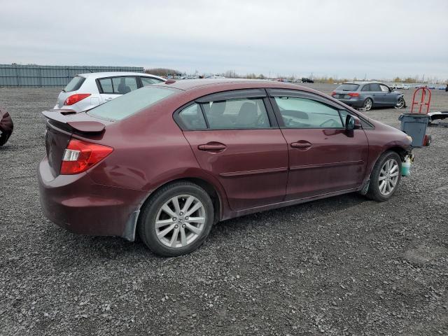 2HGFB2F90CH006890 - 2012 HONDA CIVIC EXL BURGUNDY photo 3