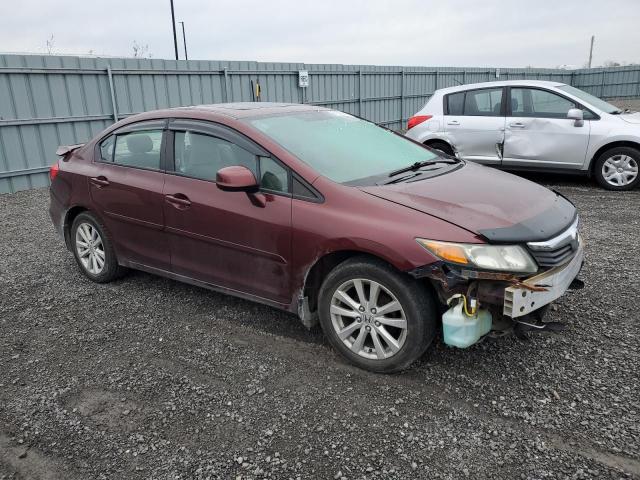 2HGFB2F90CH006890 - 2012 HONDA CIVIC EXL BURGUNDY photo 4