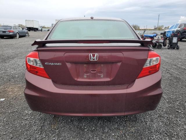 2HGFB2F90CH006890 - 2012 HONDA CIVIC EXL BURGUNDY photo 6