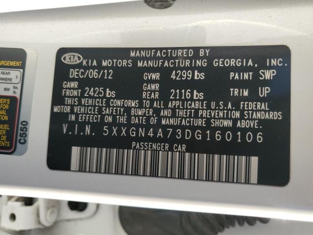 5XXGN4A73DG160106 - 2013 KIA OPTIMA EX Ağ foto 12