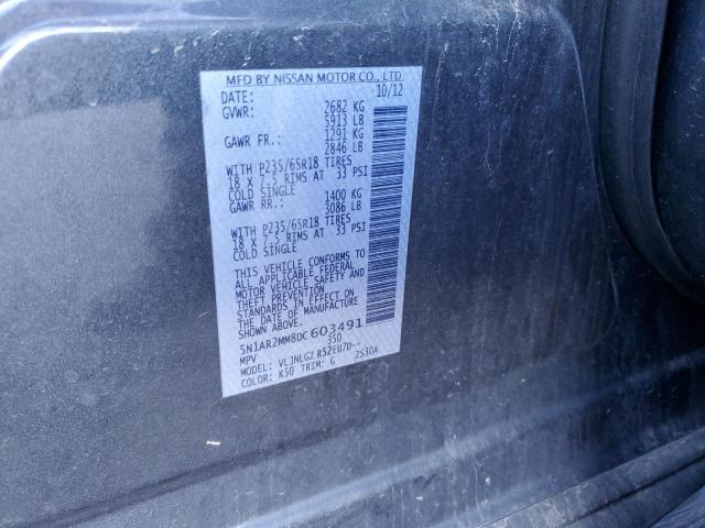 5N1AR2MM8DC603491 - 2013 NISSAN PATHFINDER S رمادي صورة 13