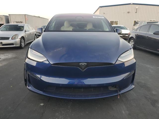 7SAXCBE60NF353462 - 2022 TESLA MODEL X Կապույտ լուսանկար 5