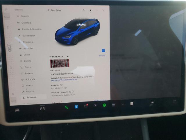 7SAXCBE60NF353462 - 2022 TESLA MODEL X Կապույտ լուսանկար 9